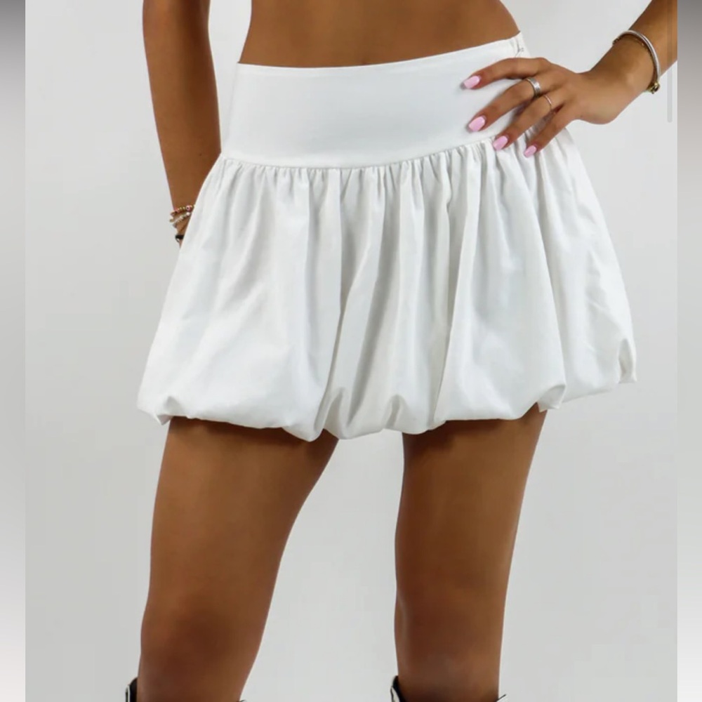 White bubble skirt